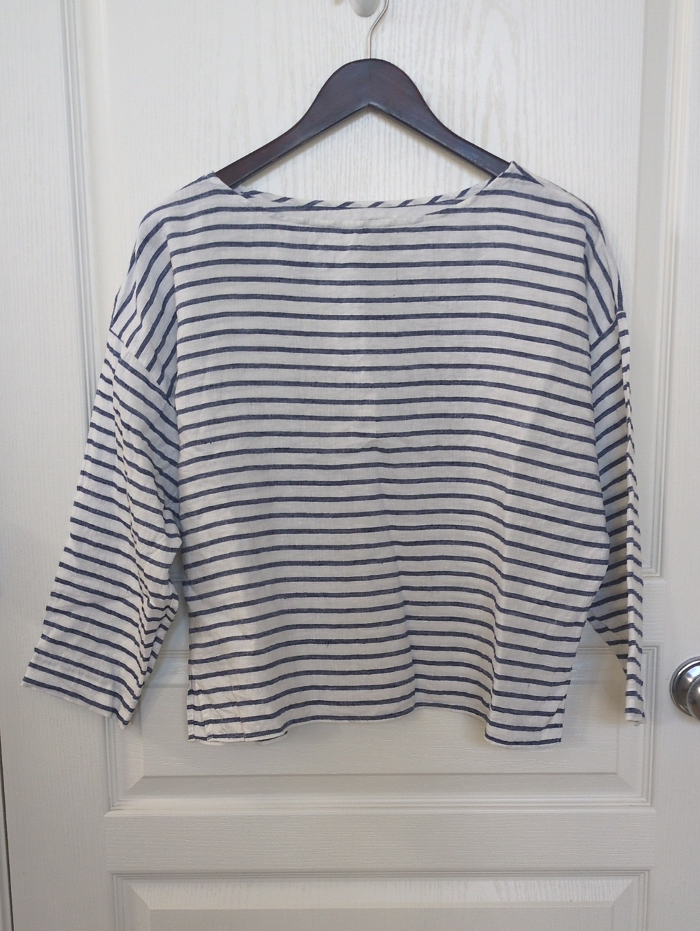 Nili Lotan Linen Striped Boatneck Top